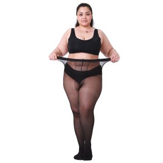 3-Pack Sheer Tights For Women T-Crotch 30D Plus Size Pantyhose Ultra-Soft