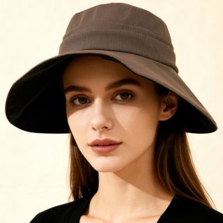 Cross-border Minimalist Light Board Vertical Stripe Wide-brimmed Sun Hat For Daily Outdoor Hiking And Climbing, Sun Protection Hat